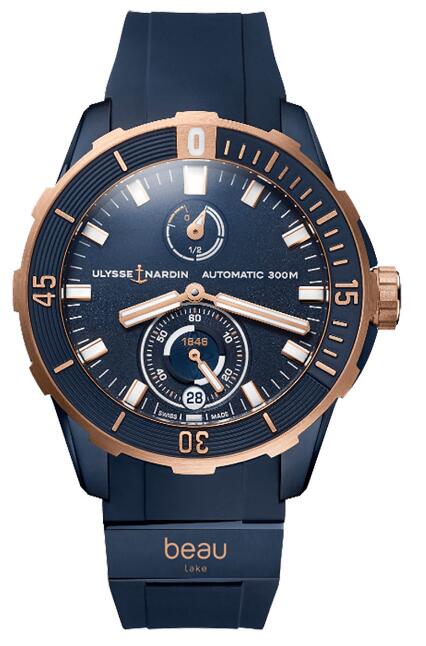 Review Best Ulysse Nardin Diver Chronometer Beau Lake 44mm 1185-170LE-3A-BEA/3A watches sale